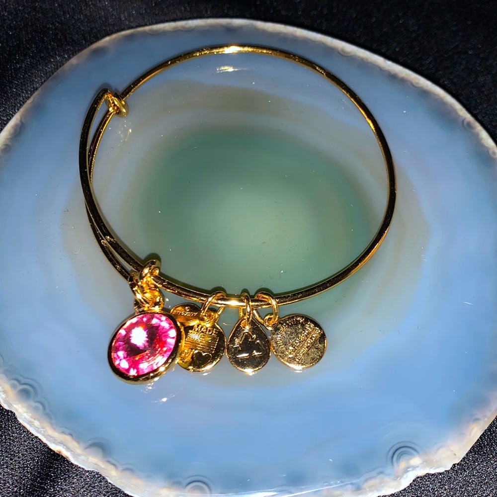 Alex and Ani Energy infused Pink stone bangle